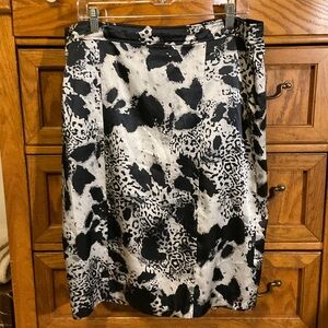 WD.NY Monochrome Animal Print Pencil Skirt